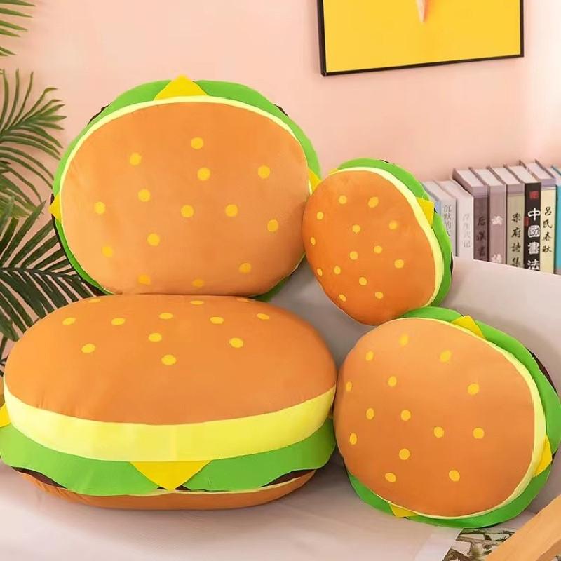 Soft Plush Burger Pillow Pizza Plush Toy Fries Stuffed Doll Perfect Birthday Gift For Kids