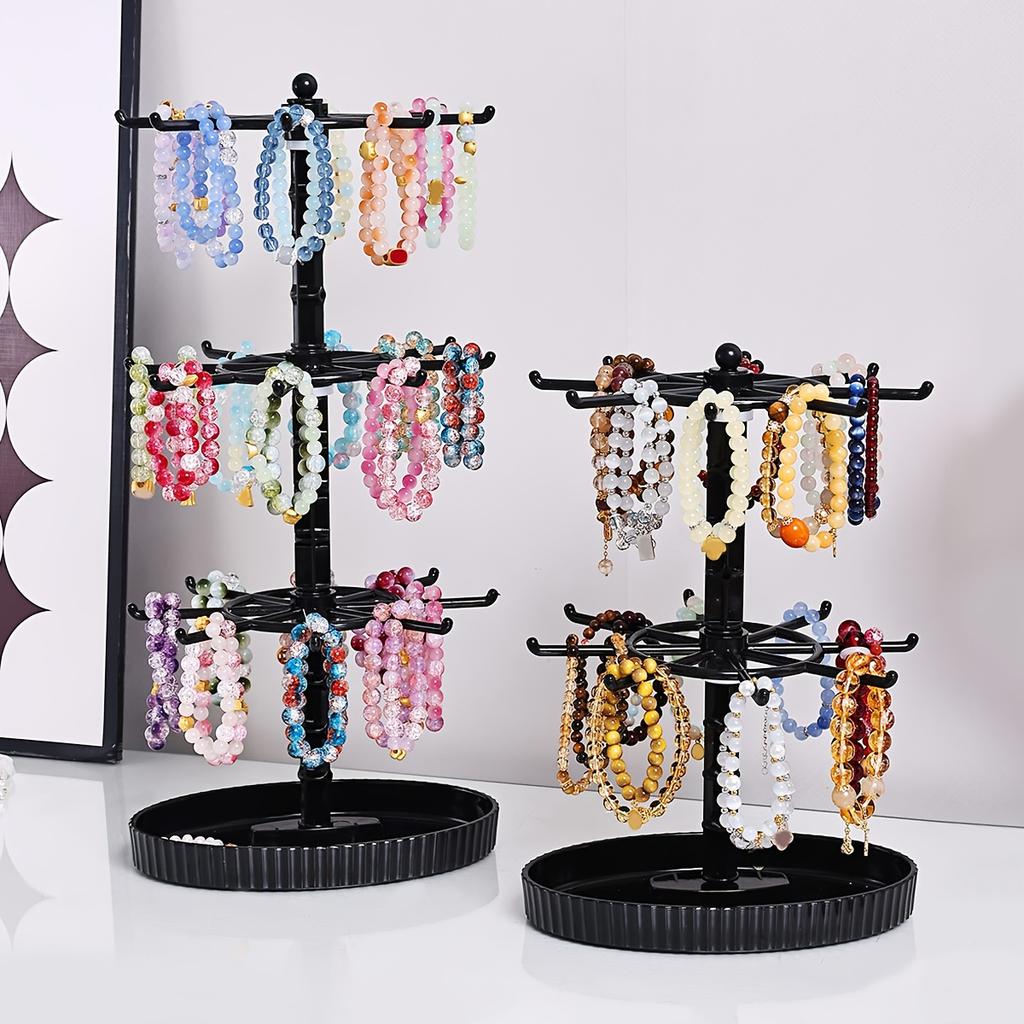 Rotatable Multi Tier Jewelry Display Stand For Earrings Rings Watches And Accessories Organizer Rack