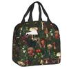 Mushroom Forest Insulated Lunch Bag for Women Leakproof Thermal Cooler Bento Box Office Picnic Travel
