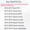 Key Fob Shell Case Replacement Fits For Toyota Camry Corolla RAV4 Highlander Tacoma Yaris Scion 2012 2013 2014 2015 2016 2017 2018  Keyless Entry