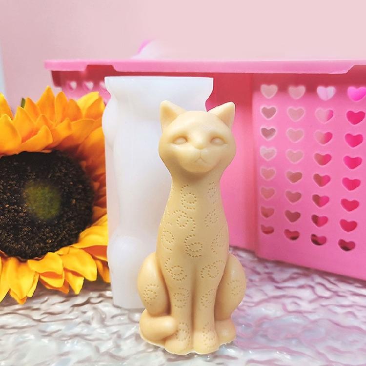 Multipurpose 3D Lovely Cats Flexible Silicone Mold Portable for Resin and Plaster Art Projects and Special Gifts