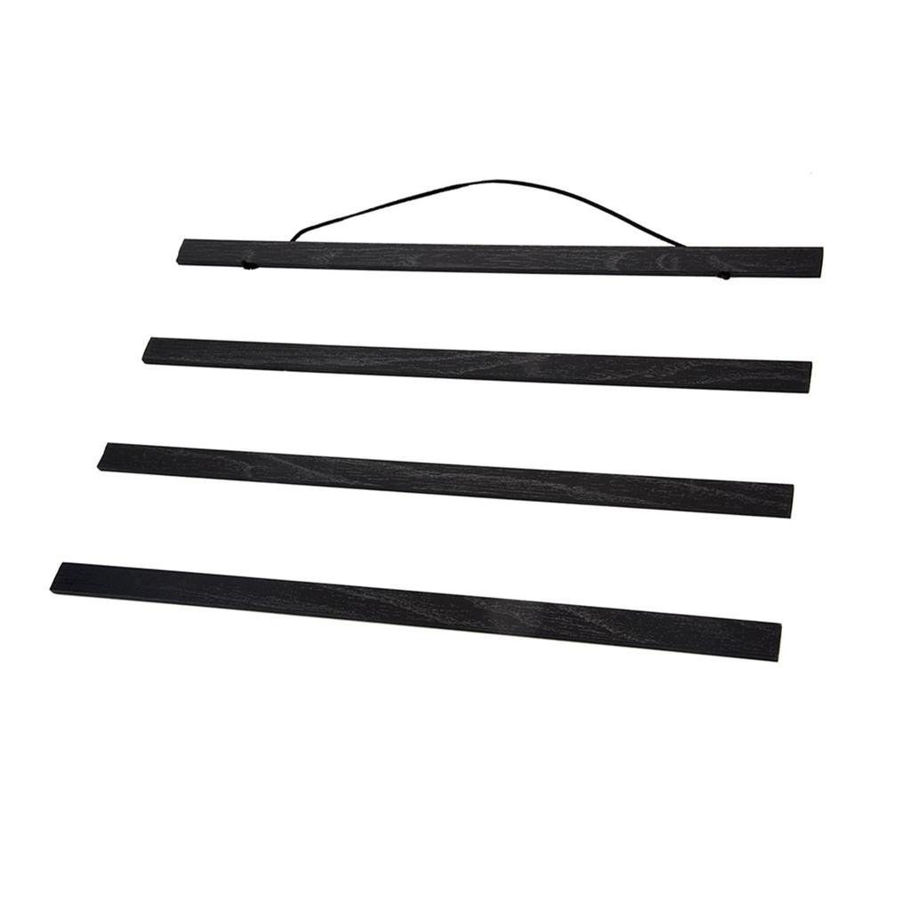 Modern Magnetic Sawdust Photo Picture Frame DIY Poster Scroll Prints Artwork Hanger Black Color