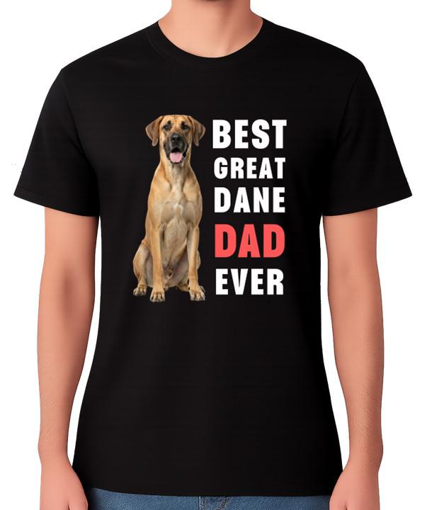 Best Great Dane Dad Ever Funny Giant Dog Lover Gift T-Shirt Father Tee S разноцветный