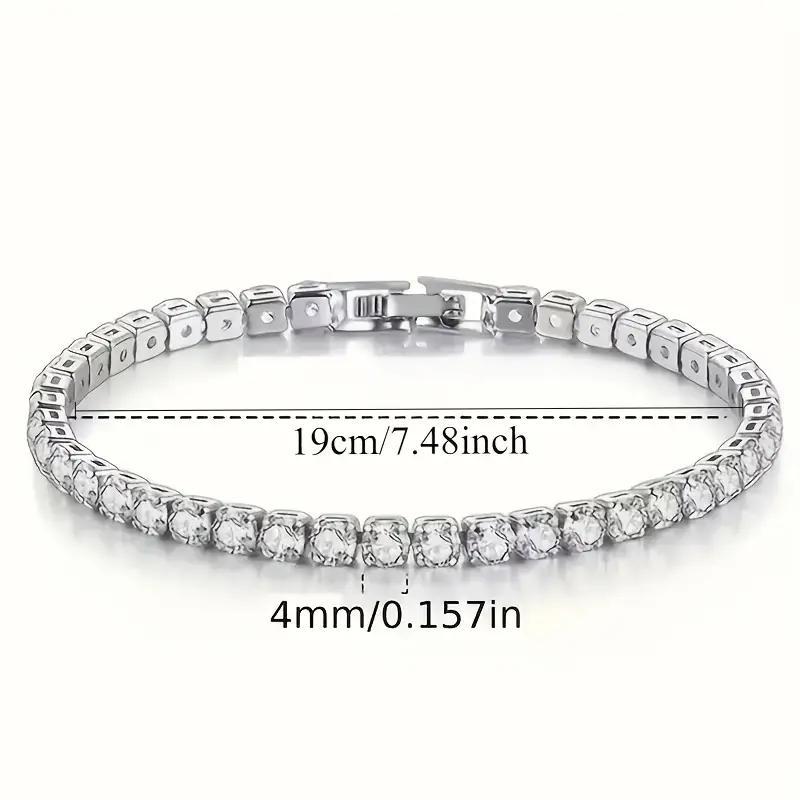 Temperament Synthetic Zircon Women bracelet Minimalism Bracelet 19cm Gift Jewelry