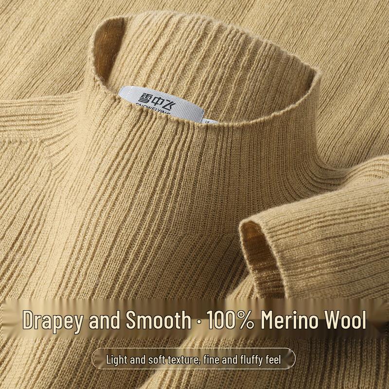 SNOWFLYING 2026 Spring/Autumn Women s Semi-High Collar Wool Sweater S