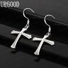 925 Sterling Silver Cross Pendant Piercing Earrings Fashion Wedding Jewelry