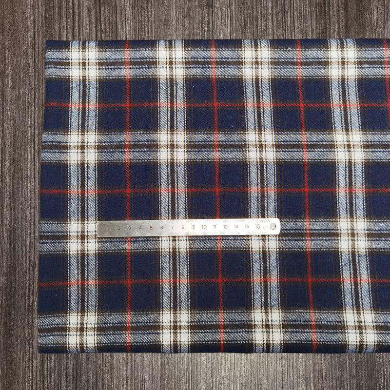 Nueva llegada: Tejido de Algodón Cepillado a Cuadros para Ropa Infantil y de Mujer - Tejido de Franela Jacquard Teñido en Hilo de Poliéster-Algodón.