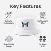 Children's Korean Style Butterfly Embroidery Bucket Hat - Spring/Summer Outdoor Sun Protection