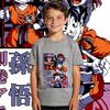 Dbz Goku x Arale Anime Print Kids Cotton T Shirt Boys Girls Casual Tee Soft Breathable Top