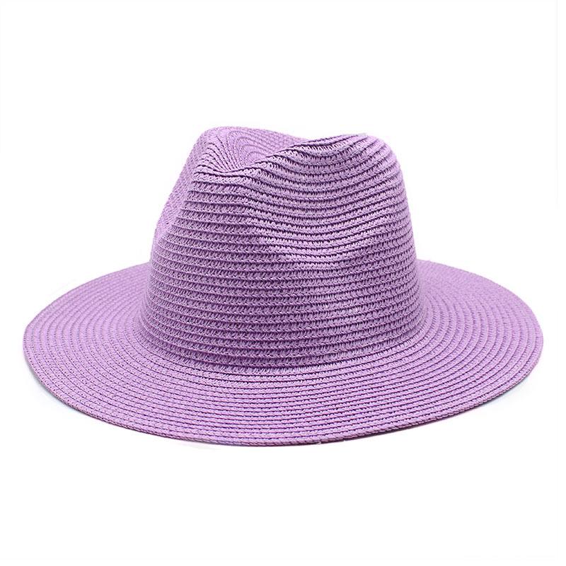 Unisex Summer Panama Sun Hat - Fashionable Straw Braid Fedora for Outdoor and Beach Wear.