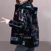 Winter Woman Wash-Free Glossy Parka Loose Thickened Warm Hooded Parka Short Windproof Waterproof Jacket