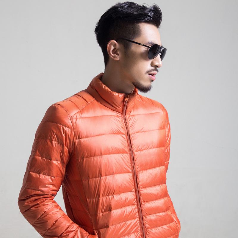 Lightweight Down Jacket Men 'S Stand Collar Winter Jacket Xl