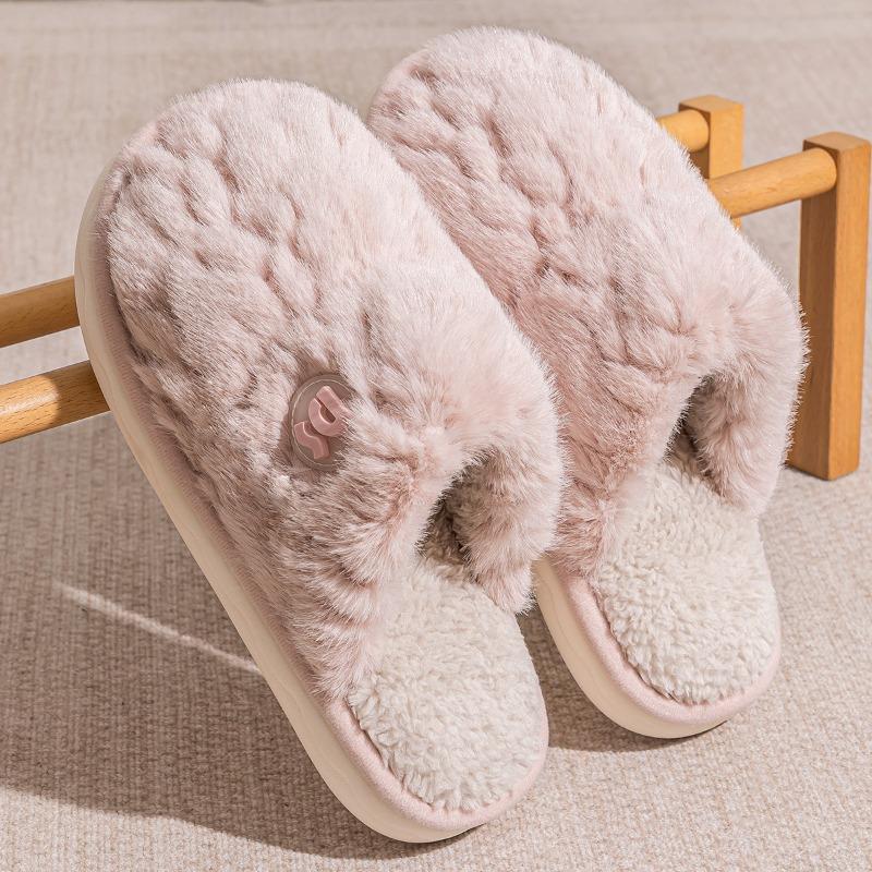 

Lidani cotton slippers women s winter new home warm plush slippers men s home men s autumn and winter 36-37 [Suitable for 35-36]