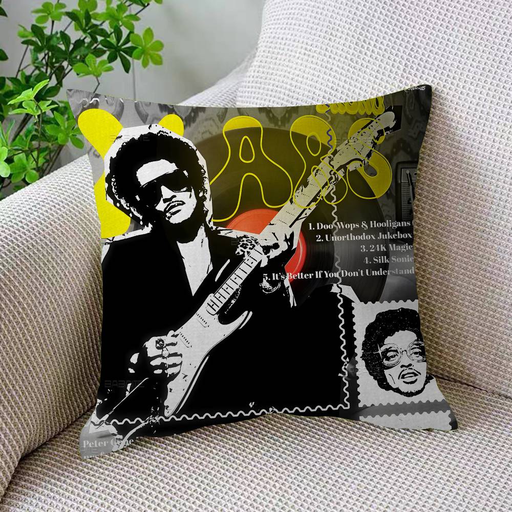 Miyan Bbruno Mars Kissenbezüge Cartoon Sofa Dekorative Heim Doppelseitiger Druck Kurzer Plüsch Niedlicher Kissenbezug