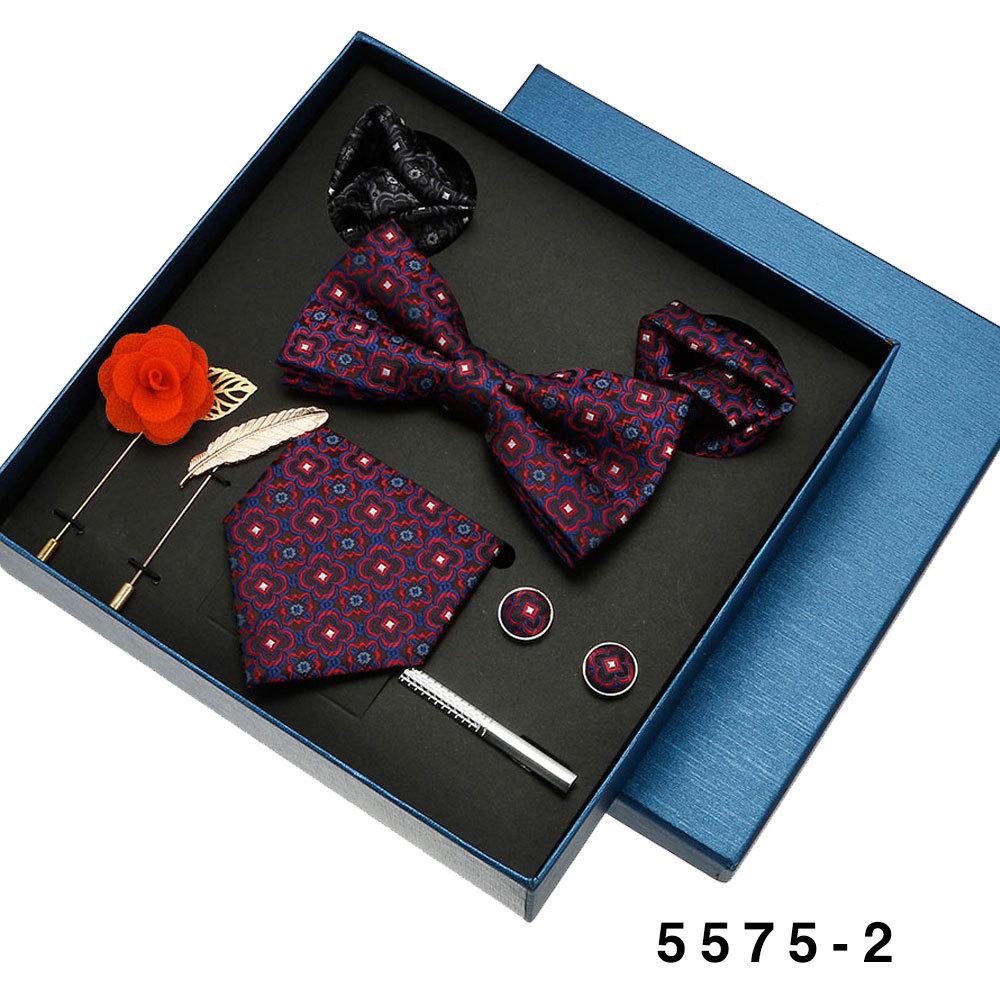 Men's Formal Tie & Pocket Square Eight-Piece Gift Set - High-End Wedding & Business 