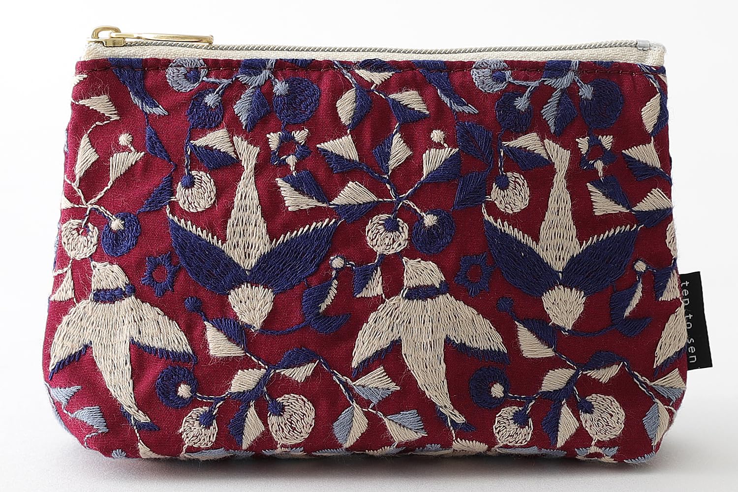 

DDintex Ten to Sen Basic 15 x x and Line Embroidery Pouch, Bird, Purple, 10.5 4.5cm [Dot Fabric] фіолетовий