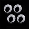 4Pcs Silver Crystal Stickers Car Door Lock Pin Ring Lift Bolt Cover Accessories For Mercedes Benz E C GLC Class GLS GLA CLA GLE BA3