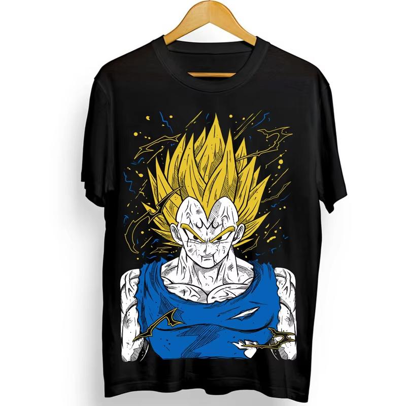 Dragon Ball Seven Dragon Ball Sun Wukong Joint Japanese Retro Large Direct Injection Fashion T-Shirt Daily Retro Letter