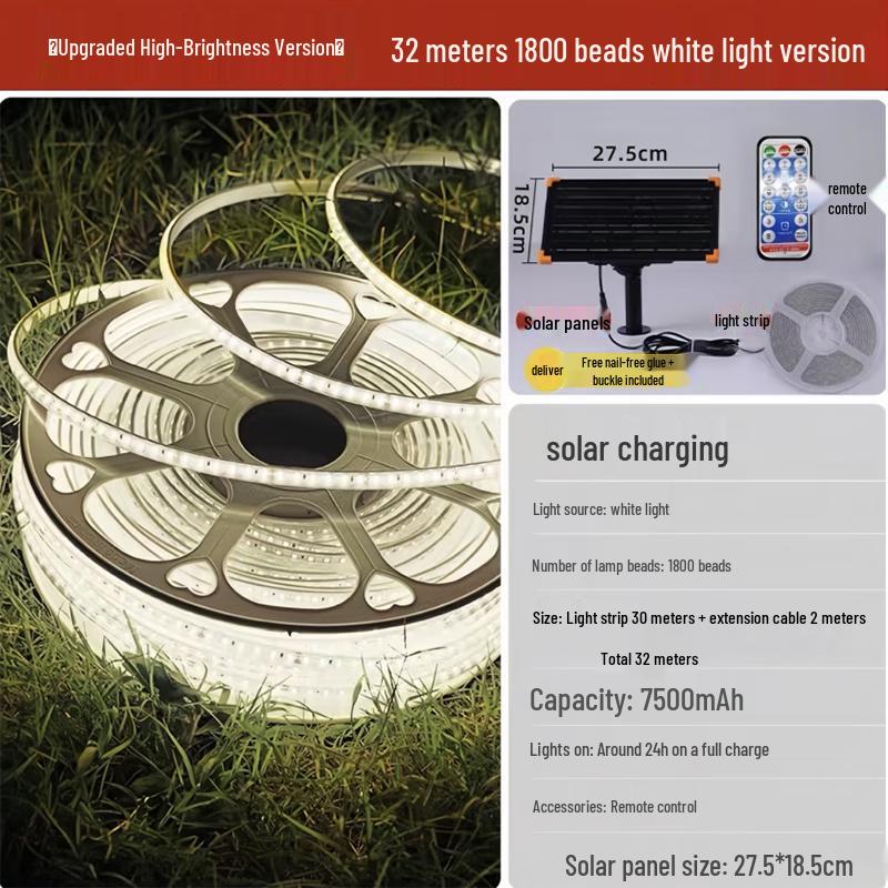 

HEIXIE Outdoor Solar LED Strip Light 32 Meter (with 2m extension)