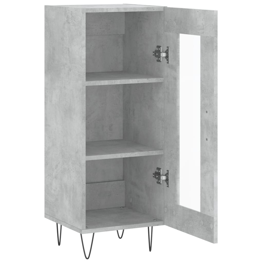 Sideboard Concrete Grey 34.5 x 34 x 90 cm Engineered Wood
