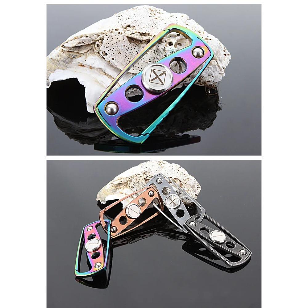 Fidget Spinner Roller Keychain Metal Hand Fingertip Spinning Top Tip EDC Stress Reducing Toys Anti Anxiety Adults Men Children