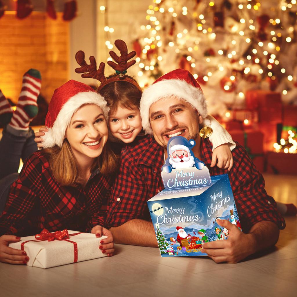 Christmas Claus Santa Party Props Gift Box With Paper Material Decor Events