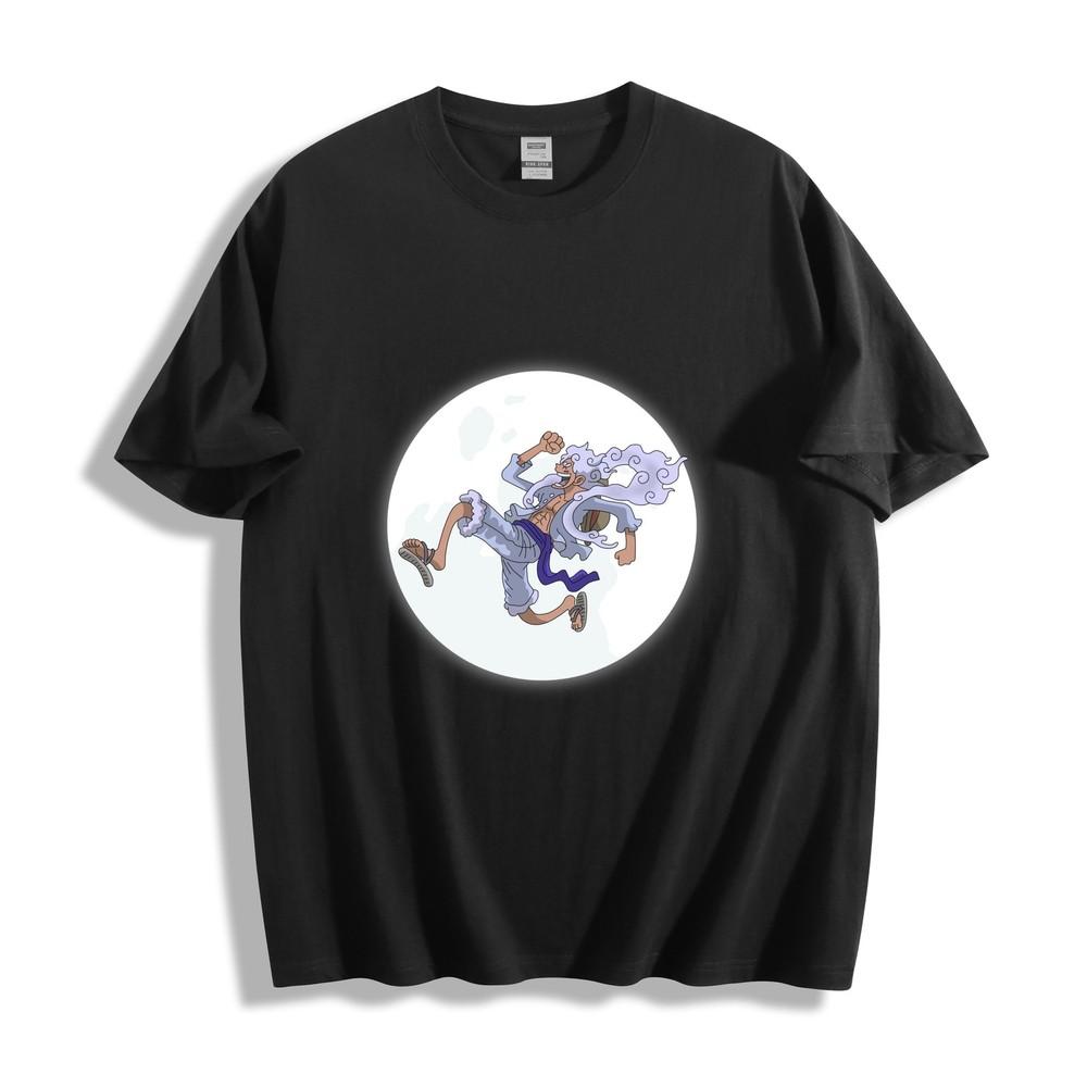Luffy Gear 5 One Piece T-Shirt - Moonlit Dynamic Art Unisex Tee
