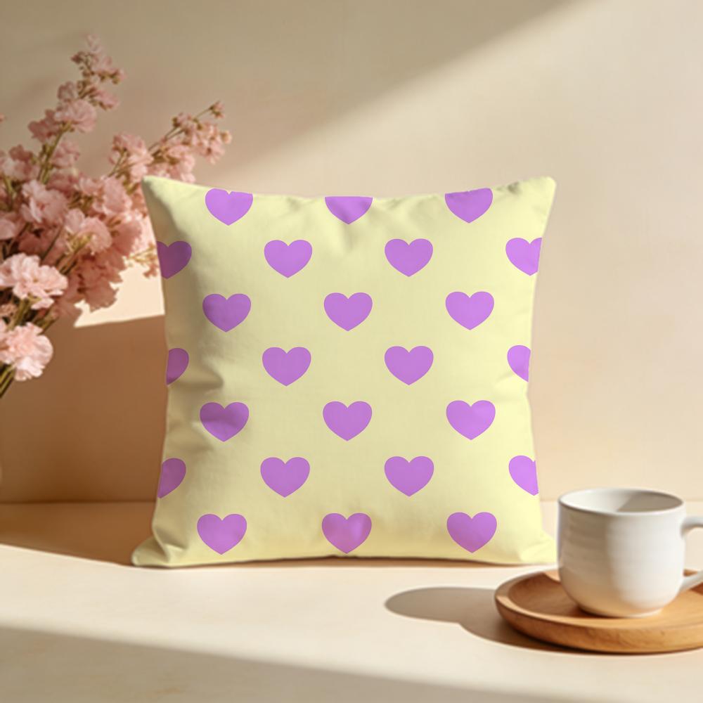 Vibrant Energy Heart Allover Cushion Cover Soft Pillow Cases for Home Bedroom Living Room Sofa