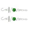 2Pcs Gazing Ball Spiral Tail Wind Spinner Stabilizer Stainless Steel Spiral Wind Chimes for Outside Green