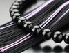 Prayer Beads for Approximately 8 Black Wisteria Pure Silk Tassels Prayer Kyoto Prayer Kyoto Memorial Memorial Natural Lavender Purple Stone Bag