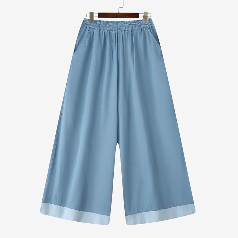 ZANZEA Women Casual Elastic Waist Loose Wide Leg Pants