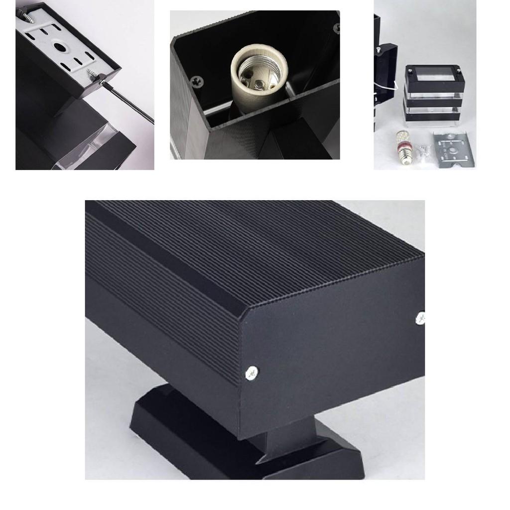Modern And Elegant Outdoor Wall Light Waterproof Pvc Rectangle Design For Gardens