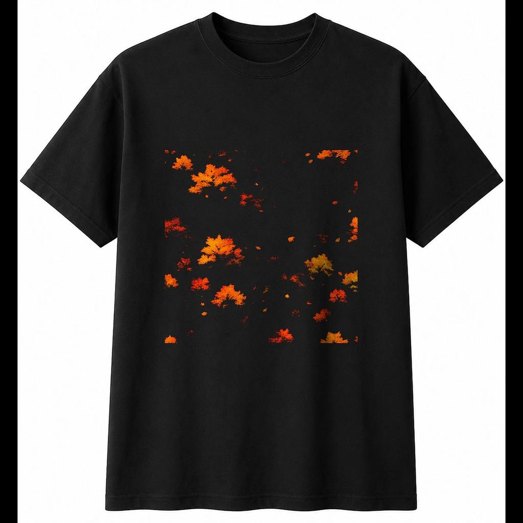Psychedelic Beech Tree Mens T-Shirt Nature Black 100% Cotton Plant Printed