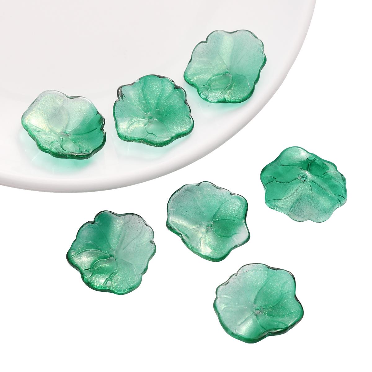 

22x25 мм 5 шт./пакет стеклянные бусины в форме листьев лотоса DIY браслет ожерелье серьги ювелирные аксессуары 22x25mm 5pcs/bag