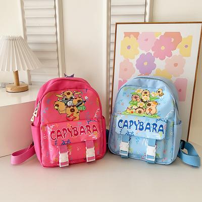 Primary School School Bag New 2025 Cartoon Cute Capybara Large Capacity Environmentally Friendly Lightweight Weight Backpack Tide
