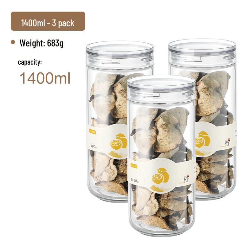 Transparent Glass Tea Storage Can - Moisture-Proof, Sealed Jar for Chrysanthemum & Dried Tangerine Peel