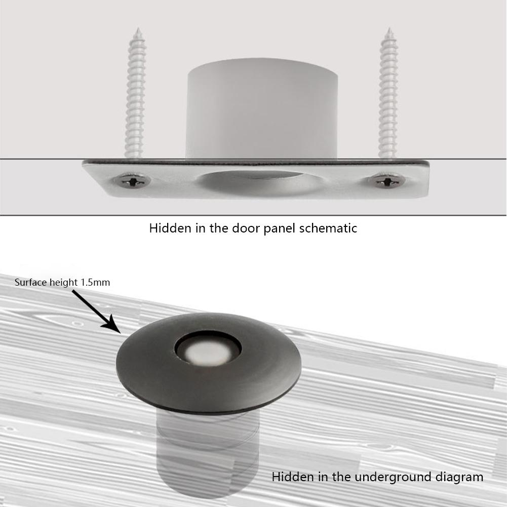 Magnetic Door Stopper Anti-collision Hidden Floor Mounted Door Stop  Stainless Steel Door Stop Mute for Home Office Hotel