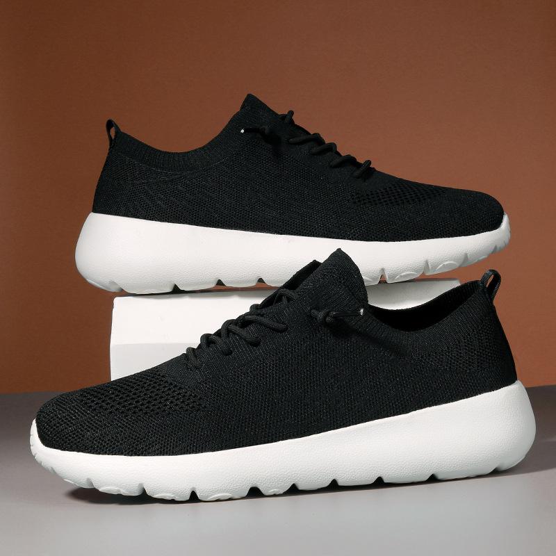 Sommer neue fly-gewebte atmungsaktive Sport-Freizeitschuhe leichte weich besohlte Reiseschuhe Paar Socken Schuhe Herren- und Damenschuhe