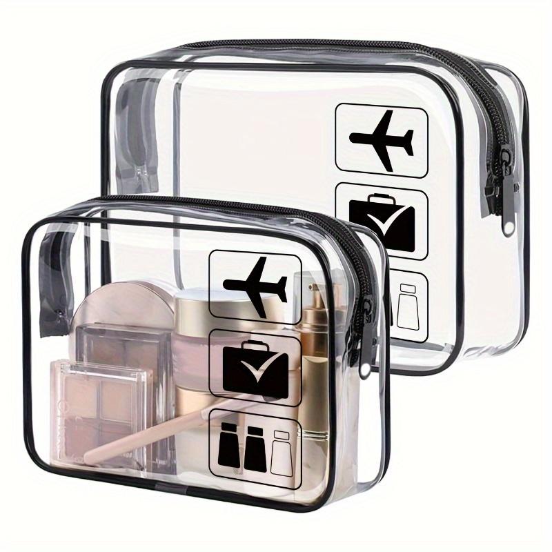 1pc Transparent Makeup Bag Travel Cosmetic Organizer Makeup Pouch Portable Beach Bags PVC Waterproof Toiletry Bag with Zipper