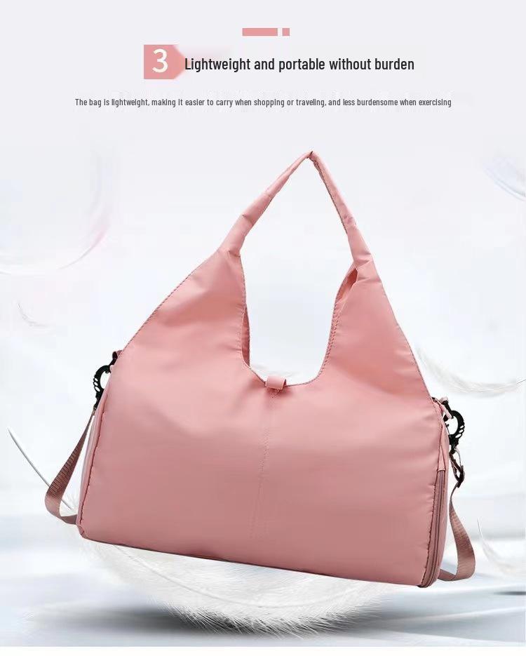Borsa da Yoga Multifunzionale di Grande Capacità con Logo, Scomparto per Scarpe e Tracolla