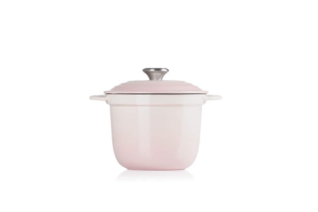 Le Creuset Cocotte Every 18" Cast Iron Enamel Pot, Shell Pink, Gas, Induction, and Oven Compatible [Official Japanese Product]