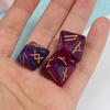 3 Pcs Polyhedral Rune Dice Acrylic 8-Sided Astrological Dice Table Game Dice with for Sharp Edges and Beautiful Inclusio