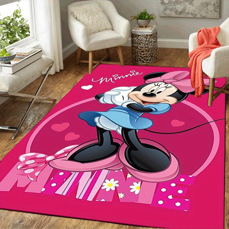 1pc Minnie Pattern Area Rug Soft Flannel Floor Mat for Living Room,Office,Bedroom and Carpet