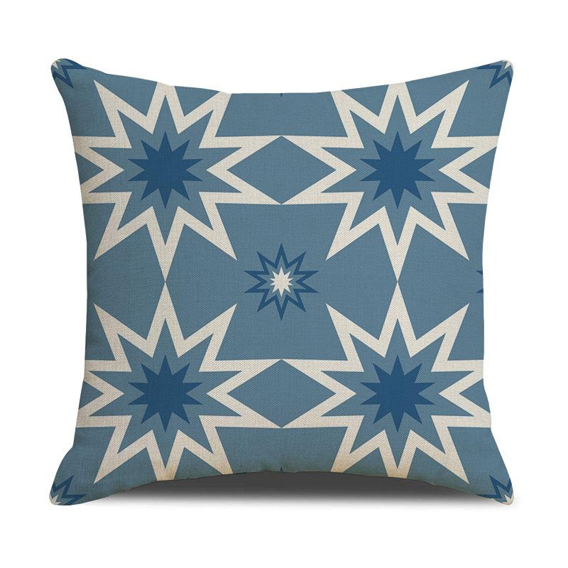 Nordisches Geometrisches Mandala Leinen Kissenbezug Digitaldruck Auto Sofa Bett Kissen Kissenbezug Zuhause