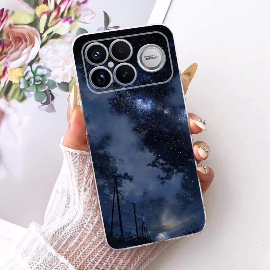 For Xiaomi POCO F8 Ultra Case Luxury Dragon Cartoon Transparent TPU Protection Cover For Poco F8 Pro Ultra PocoF8 Pro Soft Funda