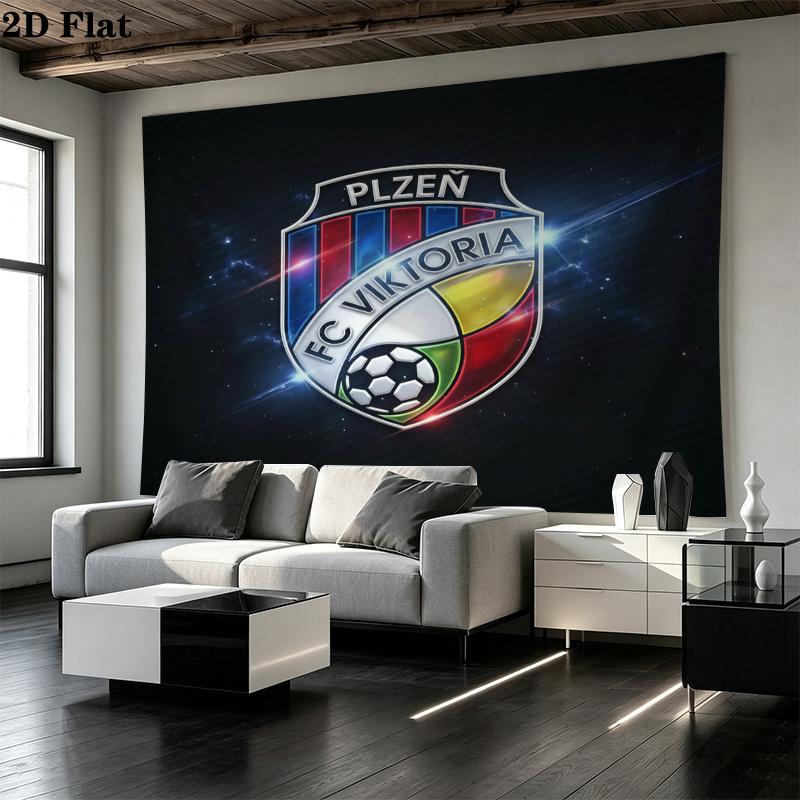 FC Viktoria Plzen Printed Tapestry – Wall Hanging for Bedrooms, Dorms, and Home Decor