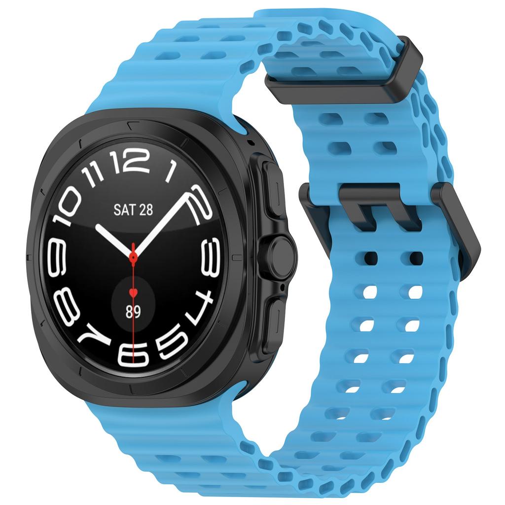 Marine Band For Samsung Galaxy Watch 7 Ultra Strap 47mm Accessories Sport Silicone Bracelet Correa Galaxy Watch Ultra Strap 47mm