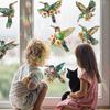 12pcs Window Decals to Prevent Bird Strikes, Anti Collision Window Clings, Rainbow Reflection Window Sticker, Hummingbird Style Sun Catcher Stickers