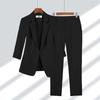Women's Blazer Set 2pcs Business Suit Office Outfit Casual Jacket Pants