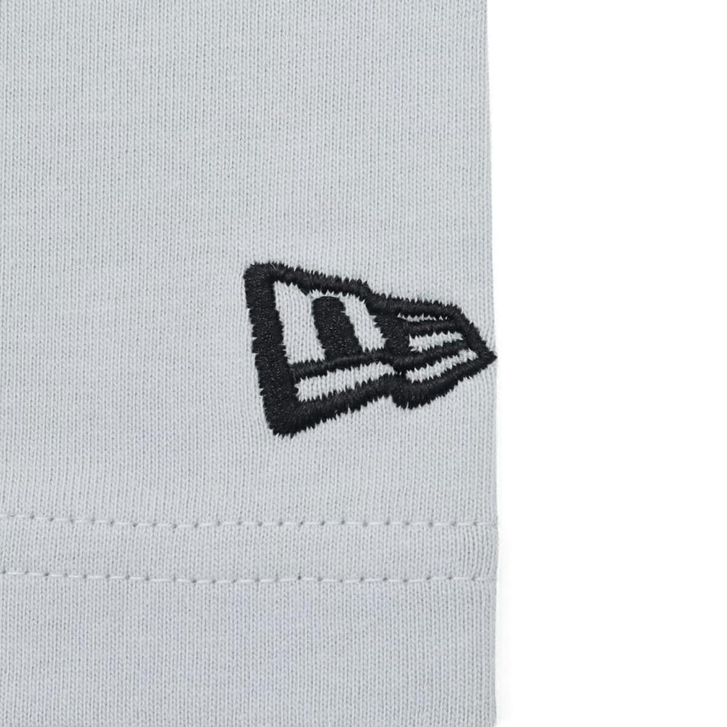 New Era Oversized Snow Gray Black Cotton Box Logo M T-shirt